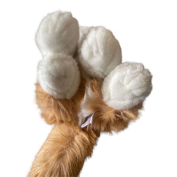 American Wego Toy White & Tan 13" Sitting Maltese Cat Plush Stuffed Animal - Picture 4 of 14